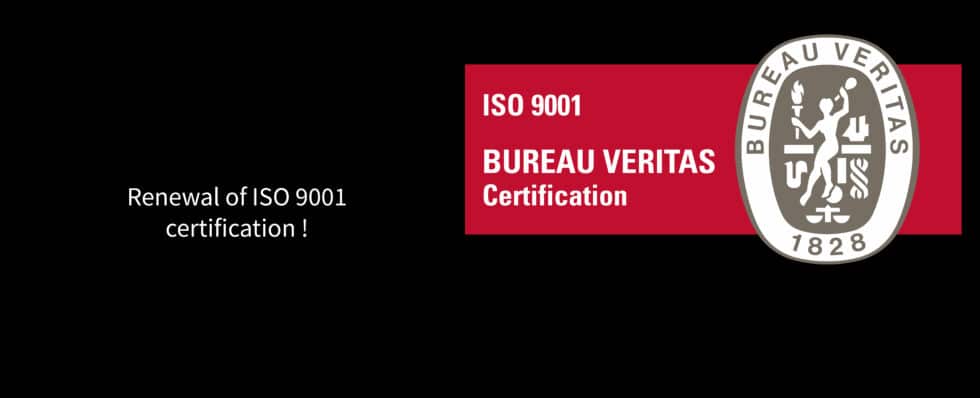 Renouvellement de la certification ISO 9001